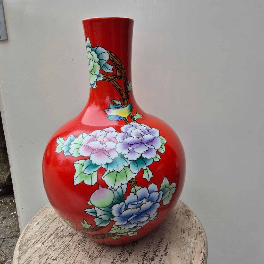 Polspotten Ball Body Red handbeschilderd 53 cm hoog, Maison & Meubles, Accessoires pour la Maison | Vases, Rouge, Comme neuf, Enlèvement