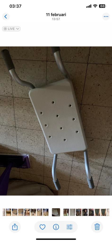 Zitje voor in het bad en steun voot aan het wc, Ophalen, Gebruikt