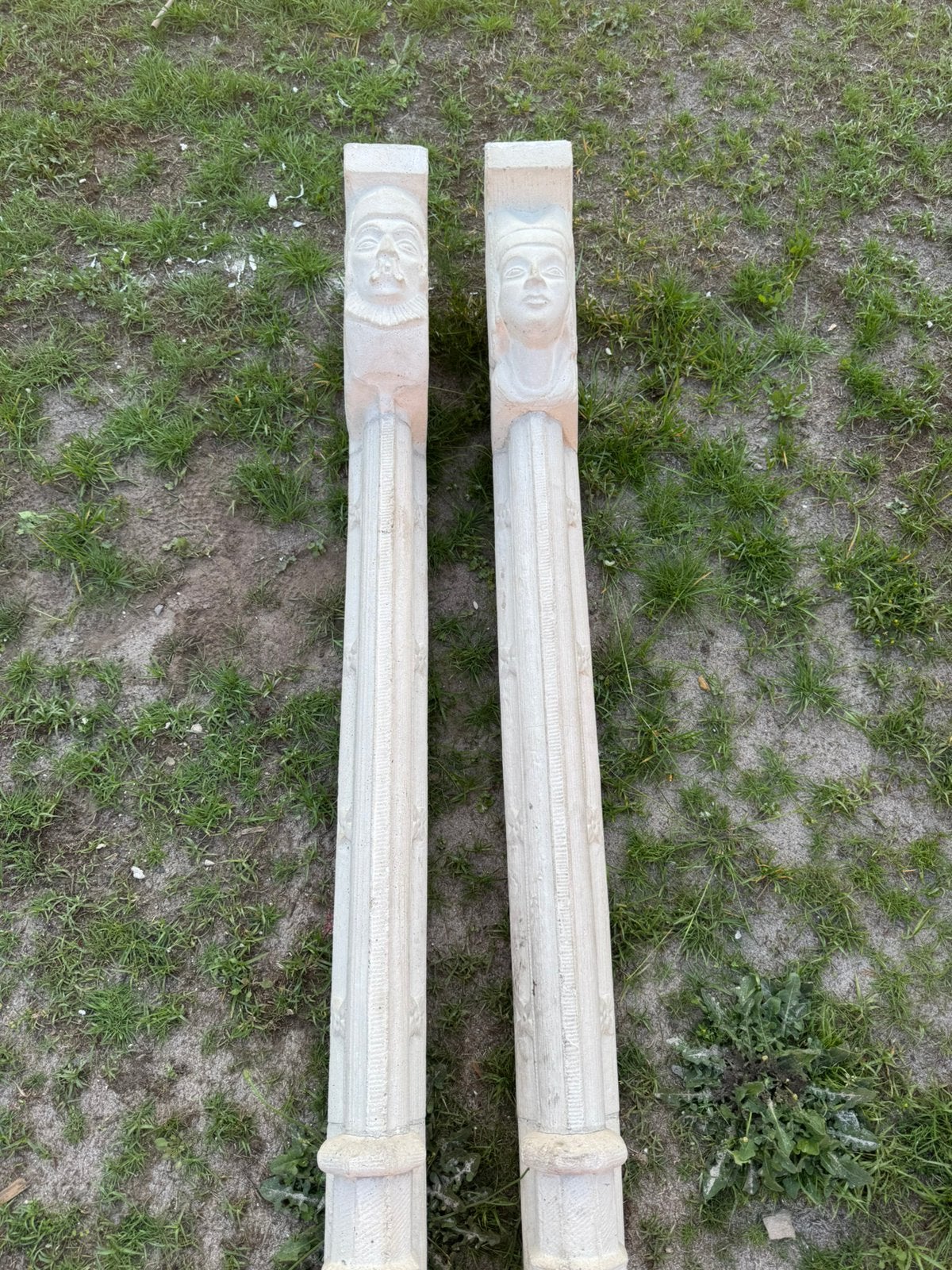 Colonnes en calcaire pour cheminée, 1 mètre - 2 mètres, Pierre ou céramique, Enlèvement, Autres types