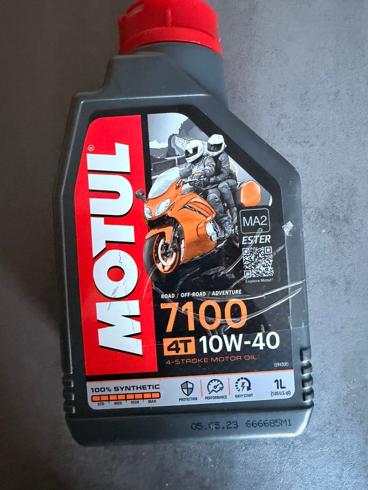 Huile motul 7100 10w-40 4T 1 litre neuf, Enlèvement