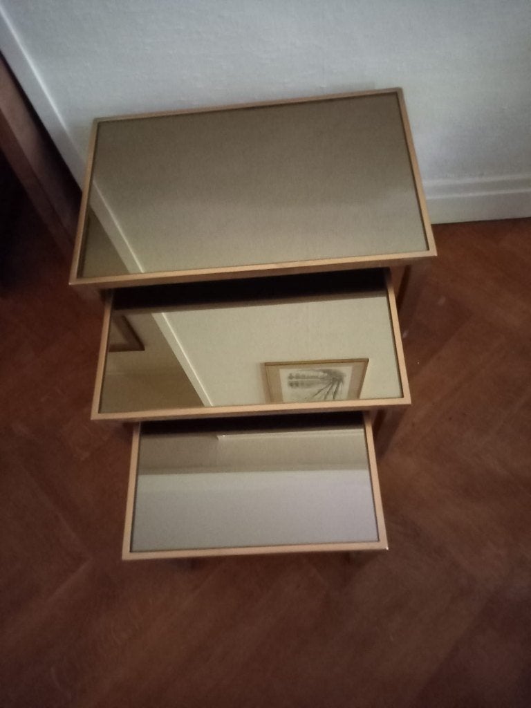 table gigogne plaqué or 23 carat, Enlèvement, Utilisé, Métal ou Aluminium