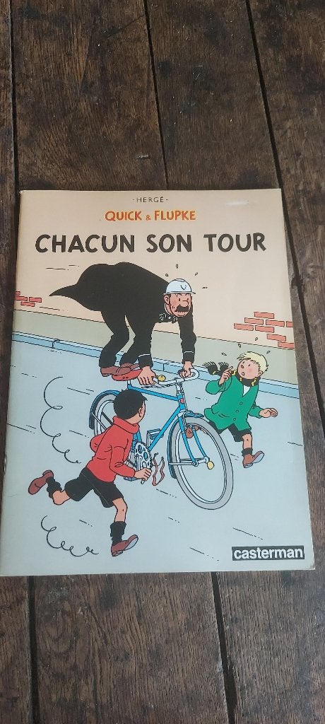 Quick & Flupke : chacun son tour (publicité Delhaize - 1988), Une BD, Enlèvement ou Envoi, Comme neuf, Hergé.