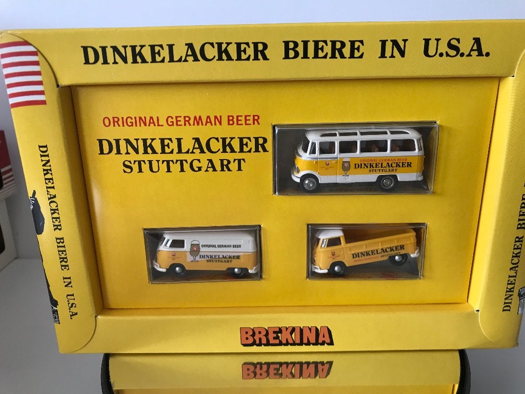 COFFRET / SET - VOLKSWAGEN + MERCEDES - DINKELACKER, Envoi, Neuf, Bus ou Camion, Brekina