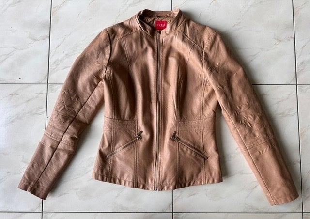 Nepleren jasje Guess maat M (nr2162a), Maat 38/40 (M), Guess, Bruin, Ophalen of Verzenden