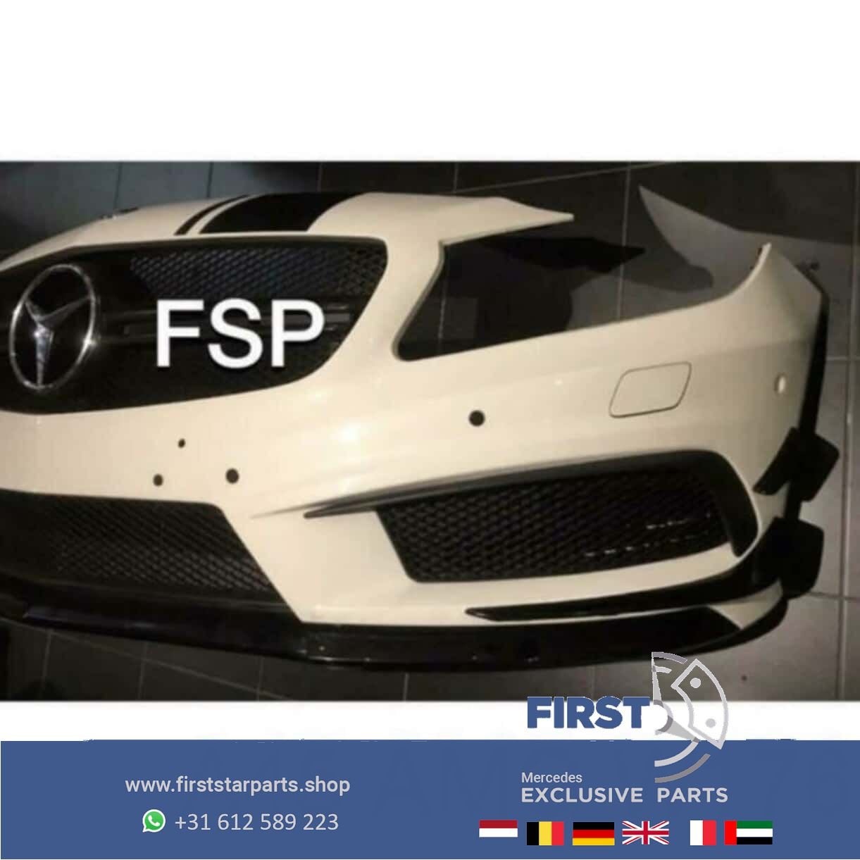 W176 Mercedes A Klasse A45 AMG VOORBUMPER COMPLEET 45 AERO B, Auto-onderdelen, Gebruikt, -, Voor, Ophalen of Verzenden