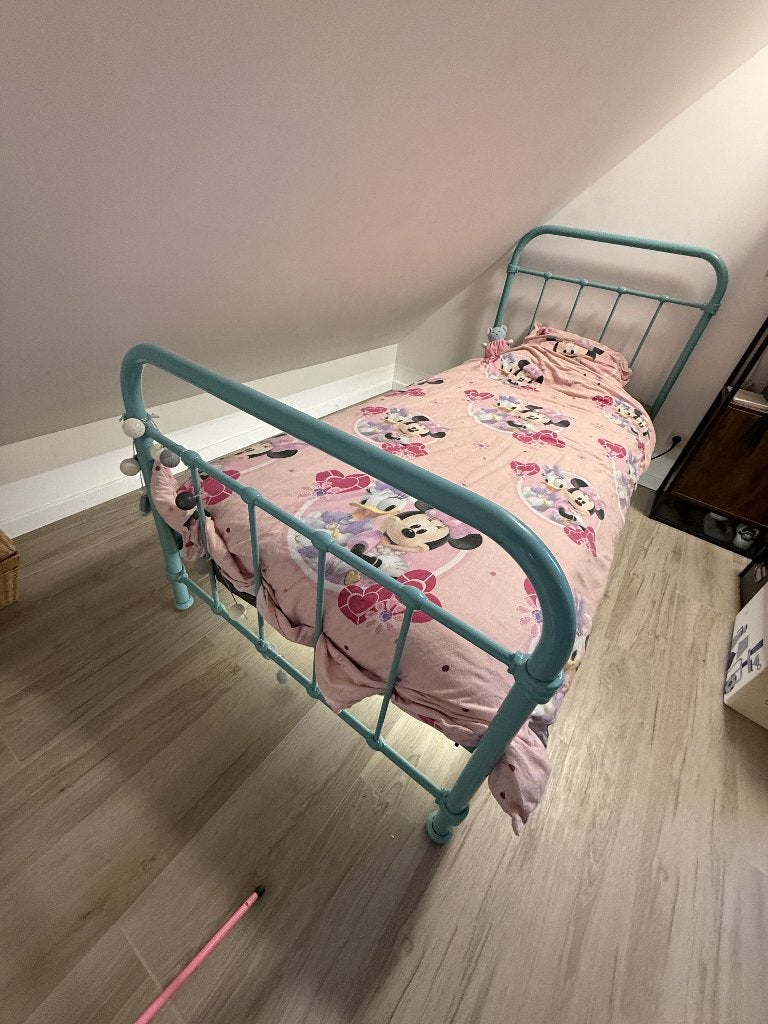 Cadre de lit en métal pour enfants, 90 cm, Autres couleurs, Une personne, Enlèvement