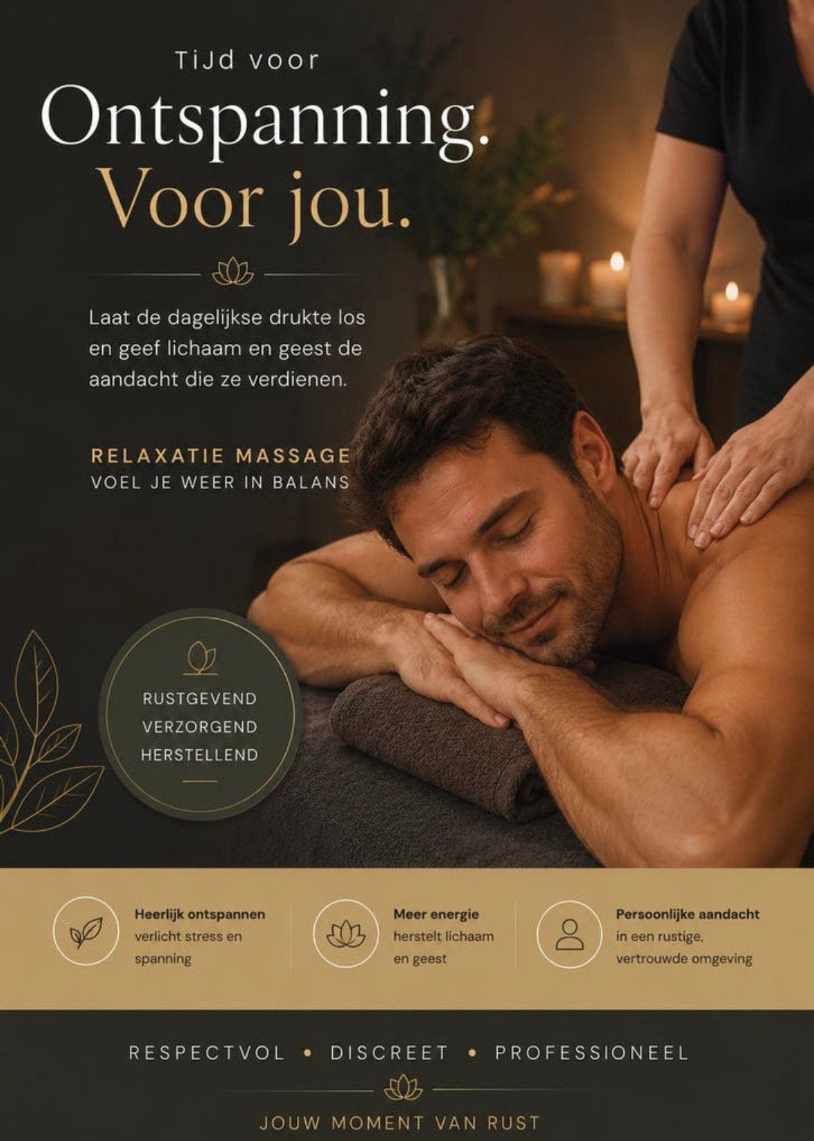 Massage nodig? Op zoek naar een momentje voir jezelf?, Enlèvement