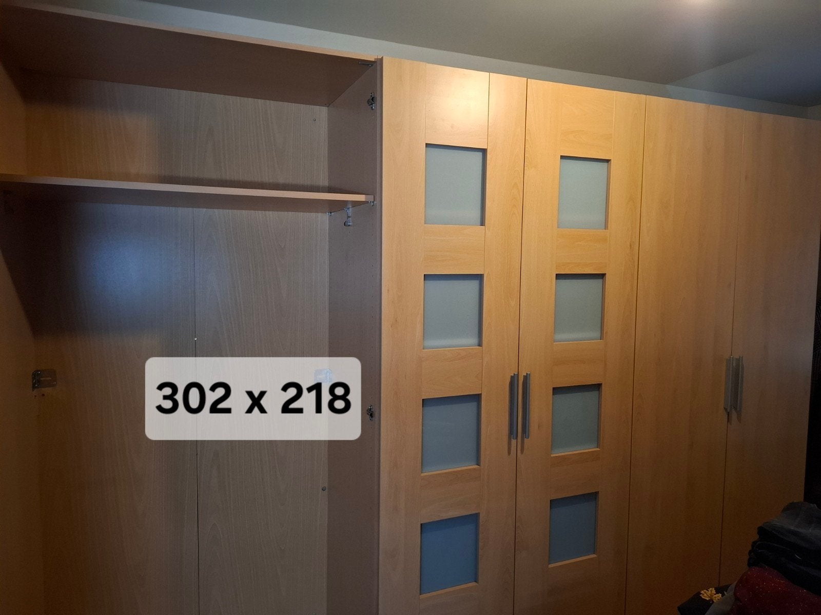 Grote kleerkast 302x218x60, Huis en Inrichting, Ophalen, Met deur(en), Gebruikt, 200 cm of meer