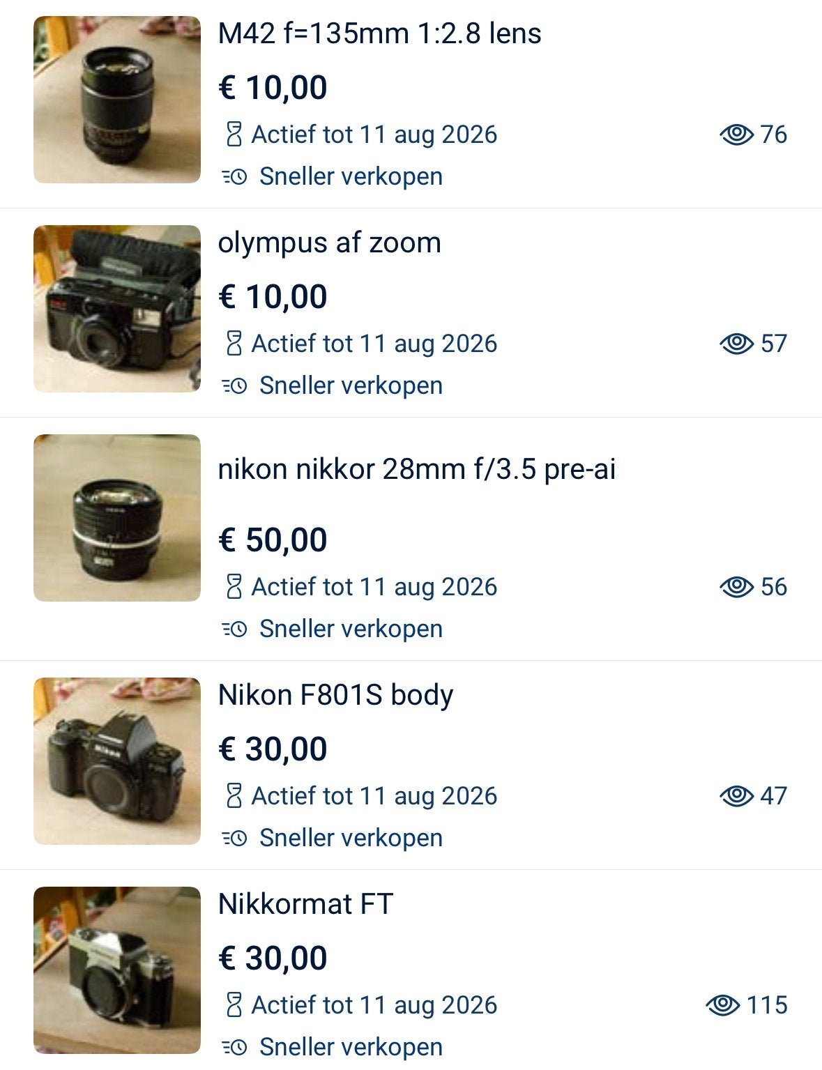 Analoog fotomateriaal, Ophalen, Gebruikt, Spiegelreflex, Nikon