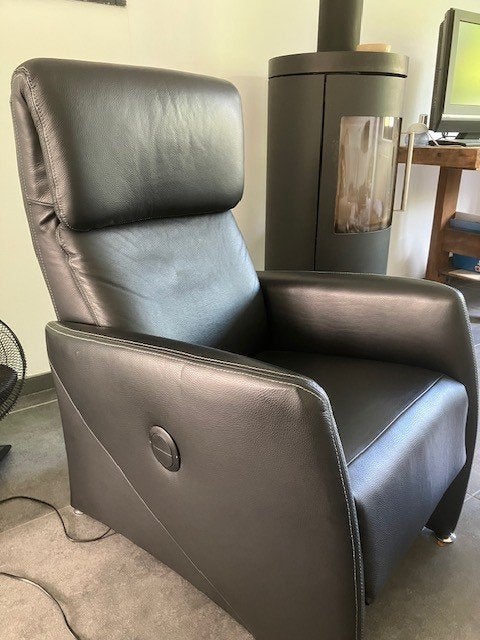 elektrische relaxzetel, Huis en Inrichting, Fauteuils, Ophalen, Zo goed als nieuw, Leer
