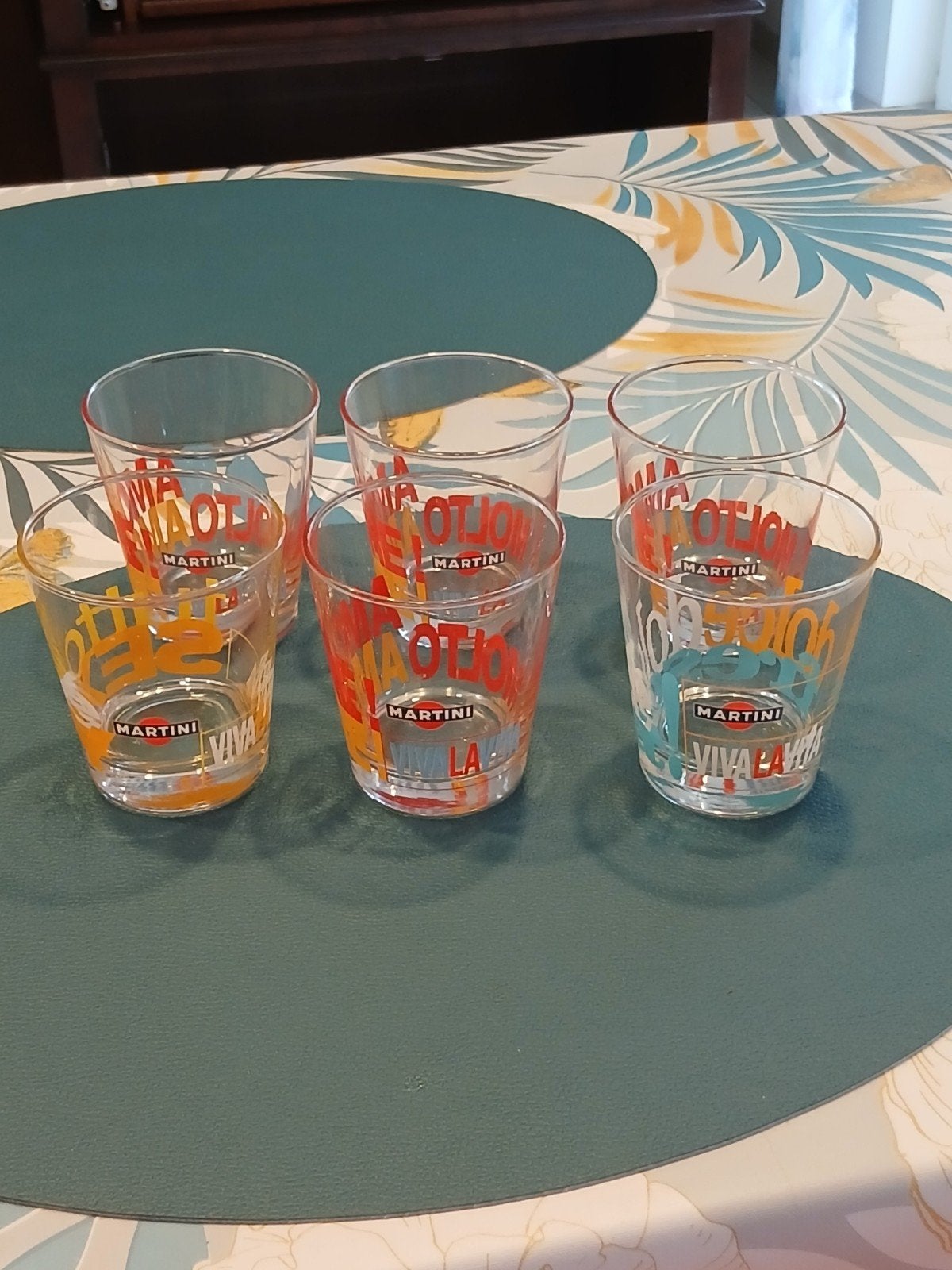 Lot de 6 verres à Martini vintage collection  Viva la Vida, Collections, Enlèvement, Comme neuf, Autres types