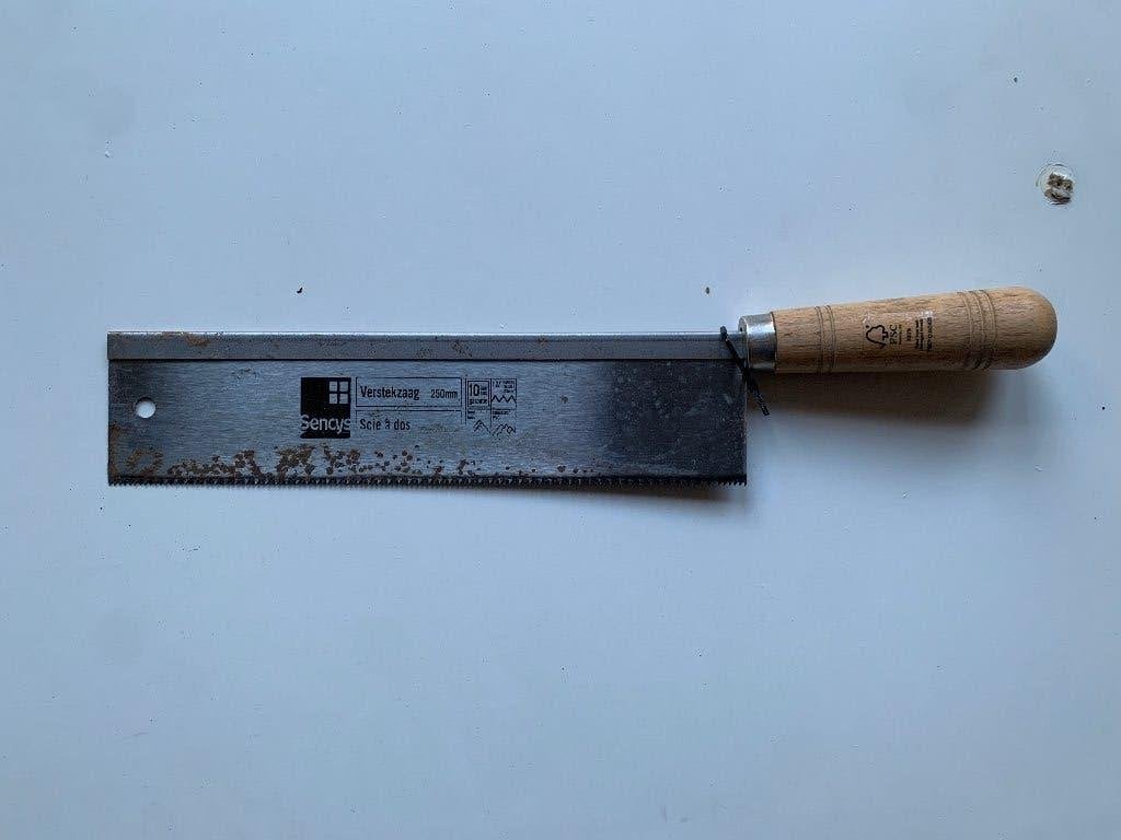 Verstekzaag 25cm met houten handvat, Enlèvement, Utilisé, Scie, Autres marques