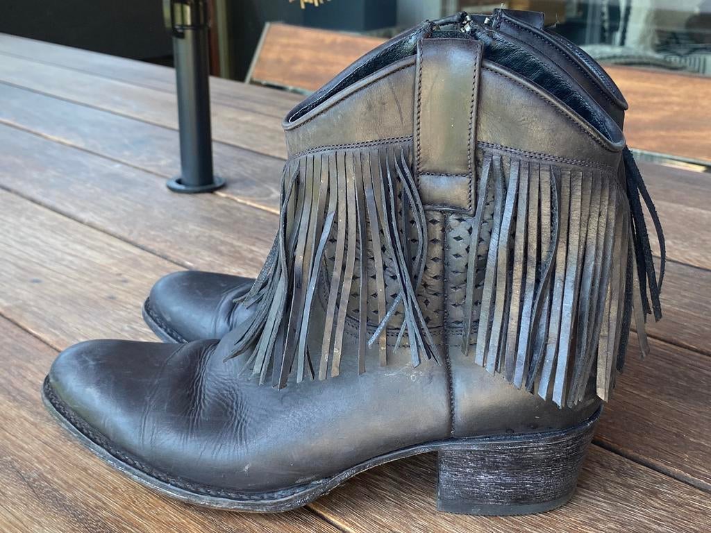 Lederen botjes Sendra franjes, Kleding | Dames, Schoenen, Ophalen, Gedragen
