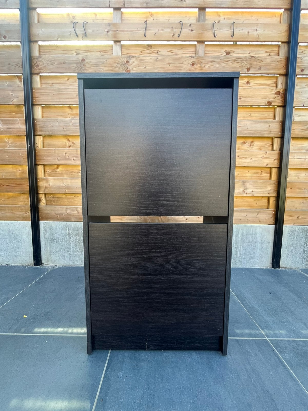 BISSA SCHOENENKAST — 2 vakken, zwartbruin, 49x28x93 cm, Ophalen, Gebruikt