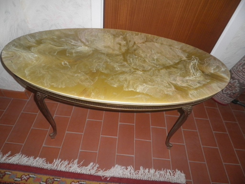 salontafel messing, Huis en Inrichting, Tafels | Salontafels, Ophalen, Zo goed als nieuw