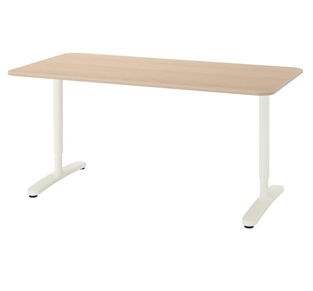 IKEA Bekant bureautafel in wit in uitstekende staat, Huis en Inrichting, Ophalen, Demontabel, 160 cm, Secretaire