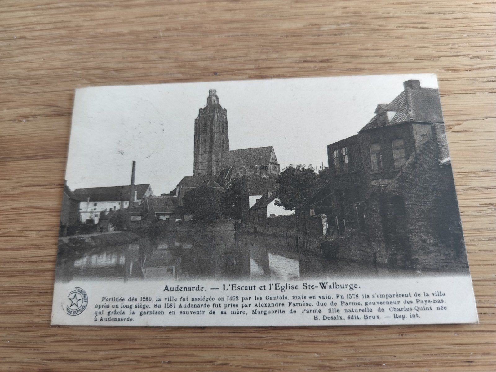 Niet gekleurde zichtkaart Oudenaarde verzonden 1936, Verzamelen, Verzenden
