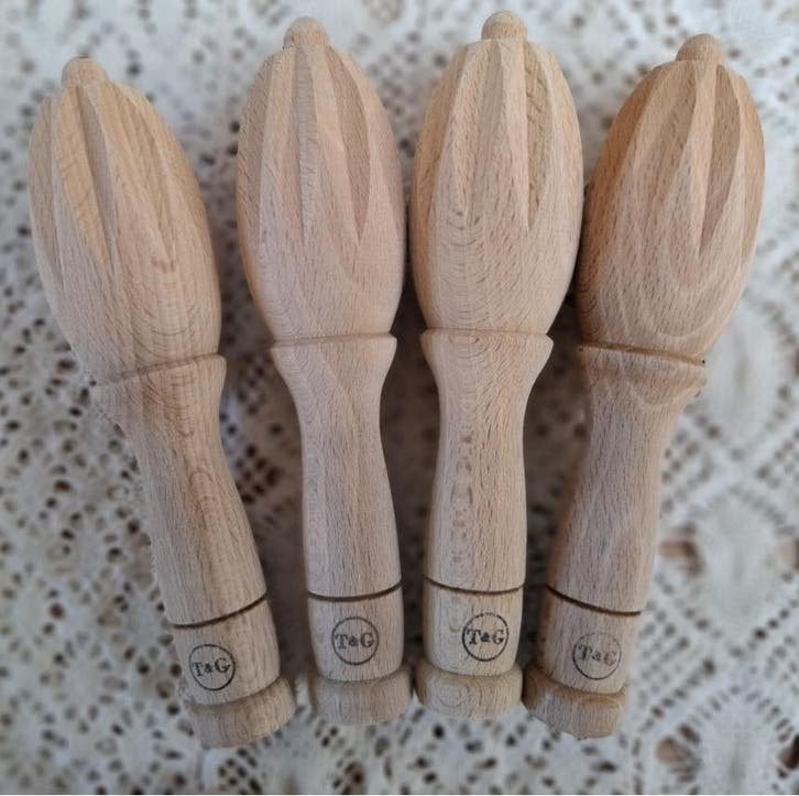 4 x houten citruspers T & G, Antiek en Kunst, Ophalen of Verzenden