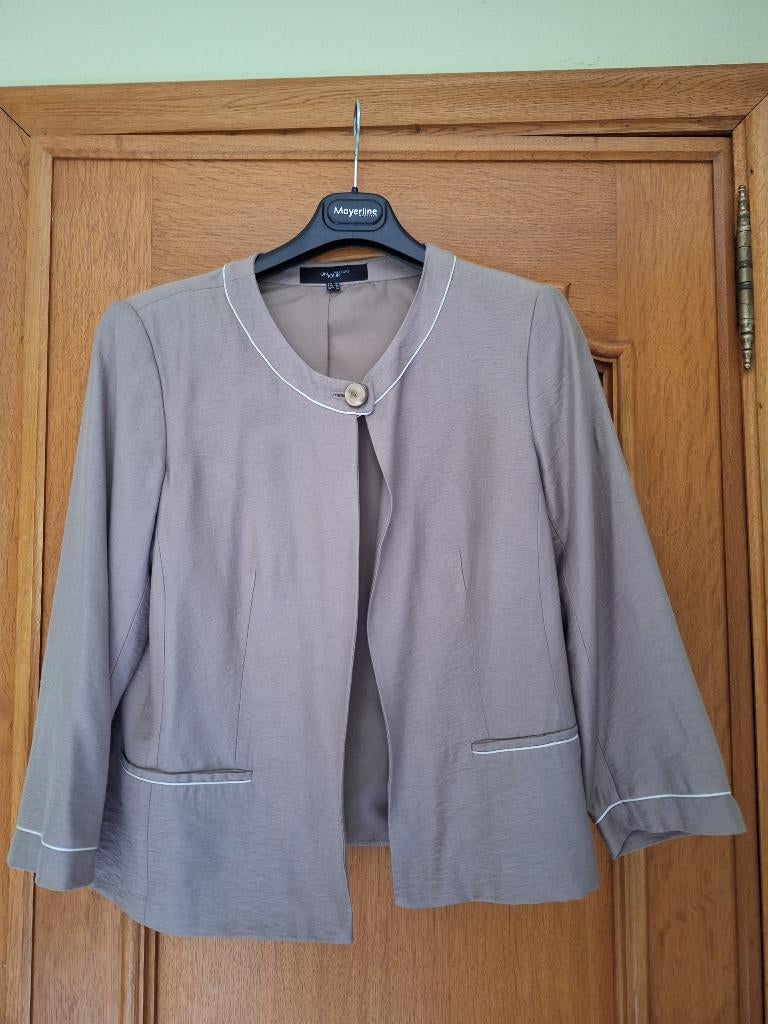 veste courte taupe "un jour ailleurs" - Taille 42, Ophalen, Bruin, Zo goed als nieuw, Un jour ailleurs