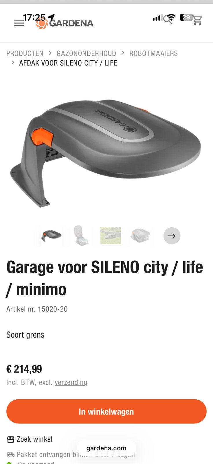 Gardena garage, Ophalen, Zo goed als nieuw