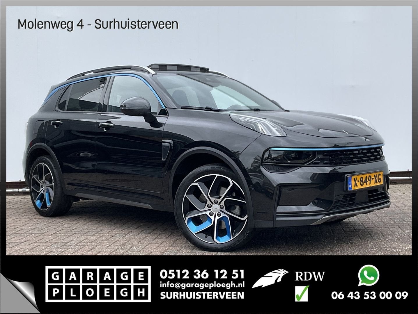 Lynk&Co 01 1.5 PHEV 262PK Zwarte Hemel 2024 Adapt.Cruise 360, Autos, Lynk & Co, Achat, Entreprise, 24 g/km, Hybride Électrique/Essence