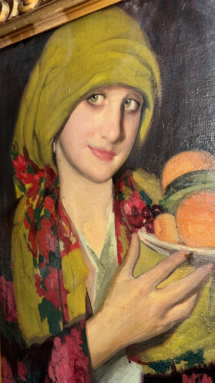 Prachtig, antiek schilderij op doek., Antiek en Kunst, Ophalen of Verzenden, Doek