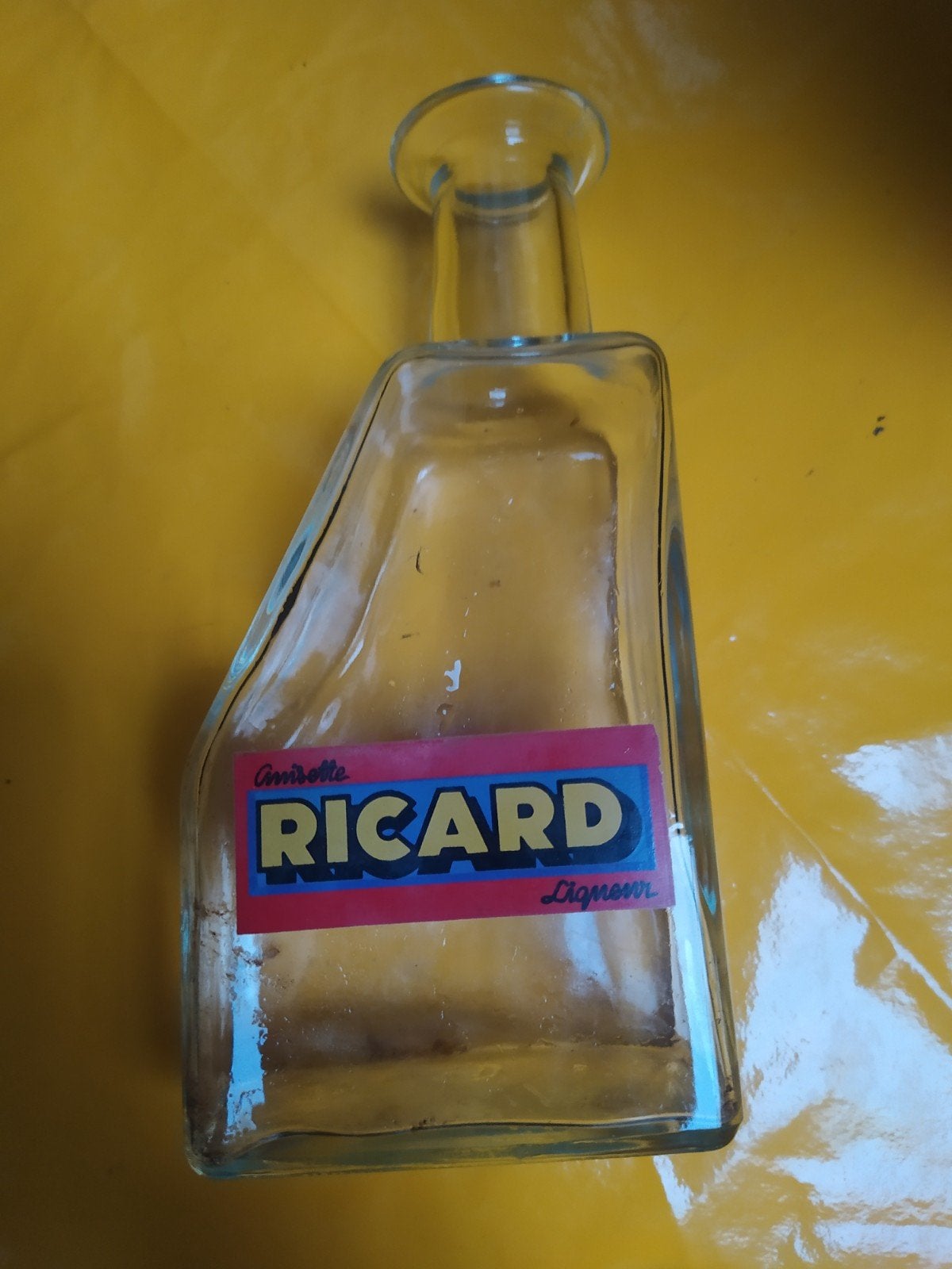 Vintage, glazen karaf Ricard, + 55 jaar oud, Ophalen of Verzenden, Zo goed als nieuw