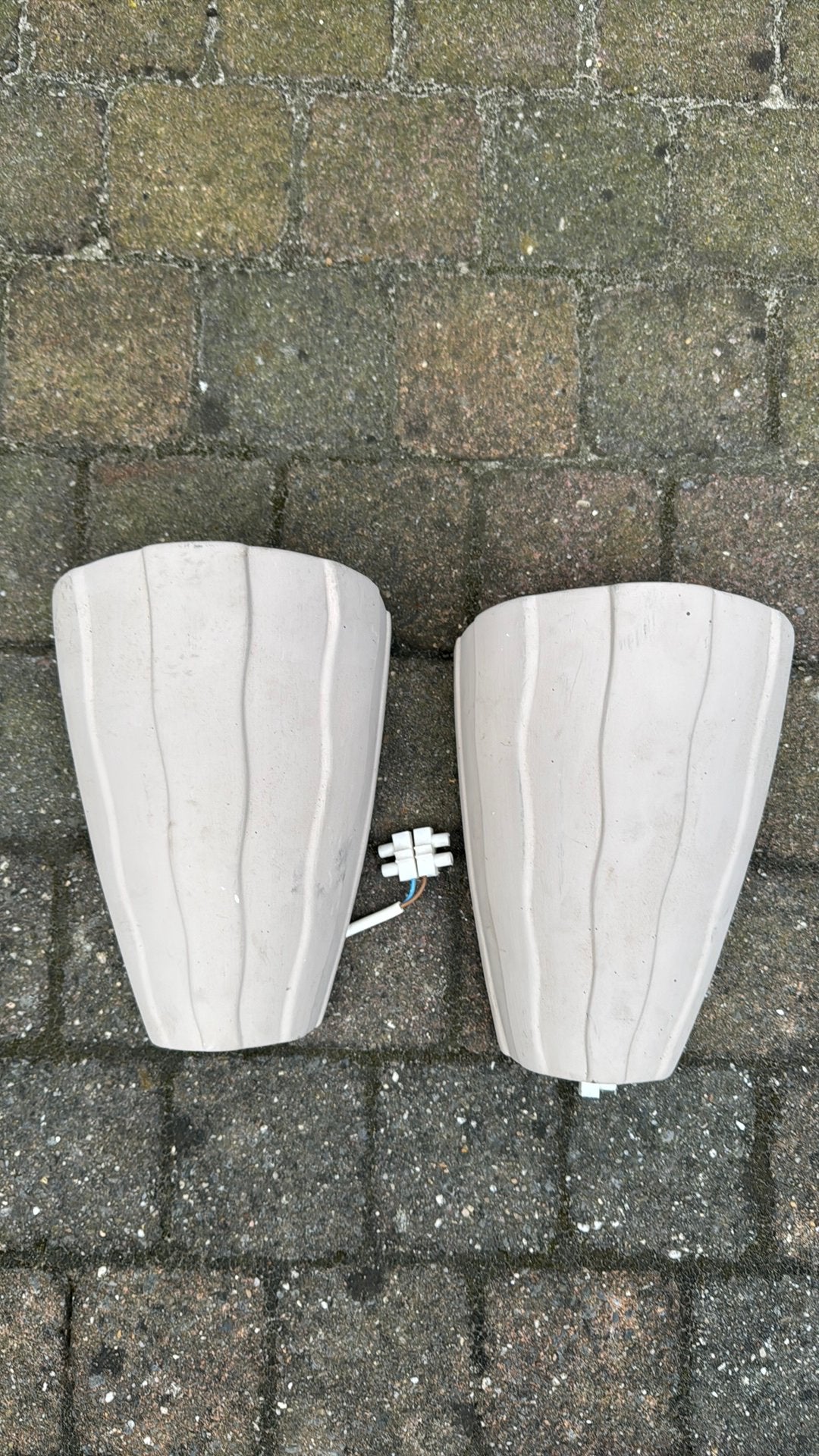 2 appliques murales/luminaires en pierre à peindre, Maison & Meubles, Enlèvement, Lumière indirecte