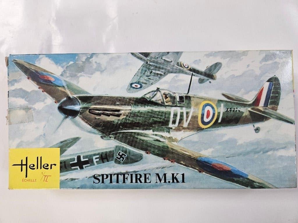 BOUWDOOS HELLER     SPITFIRE MK 1, Hobby en Vrije tijd, Ophalen, Zo goed als nieuw, Heller