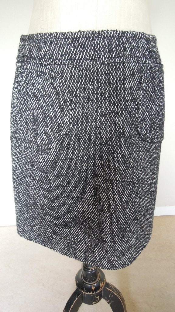 Rok zwart/wit "tweed", maat 40,  Hampton Bays, Vêtements | Femmes, Taille 38/40 (M), Enlèvement ou Envoi, Comme neuf, Longueur genou