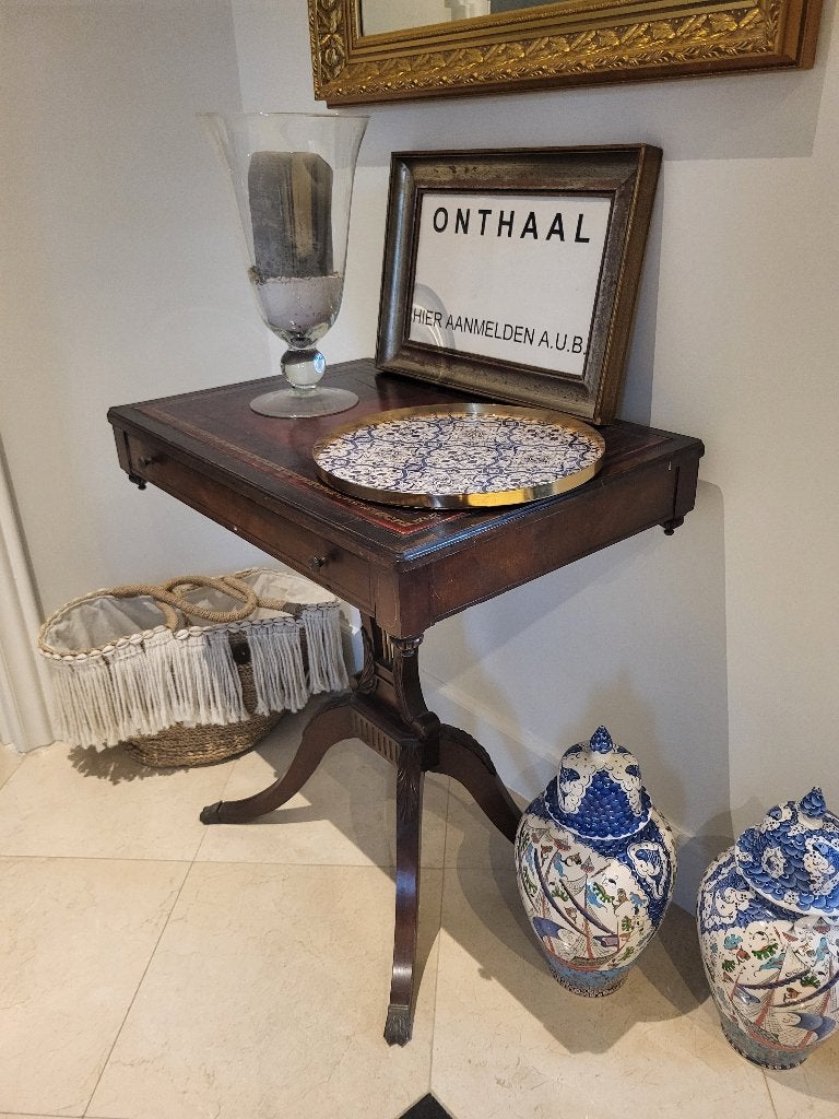 Antiek mahonie bijzettafel, Antiek en Kunst, Ophalen