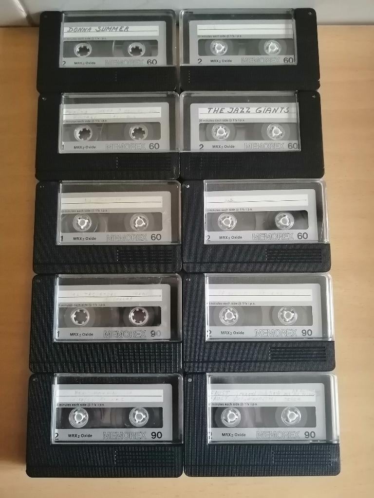 Lot 10 cassettes audio Memorex MRX2 réenregistrables, Enlèvement ou Envoi