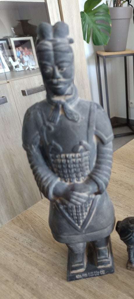 Terracotta Chinese keizer en paardje, Antiek en Kunst, Ophalen