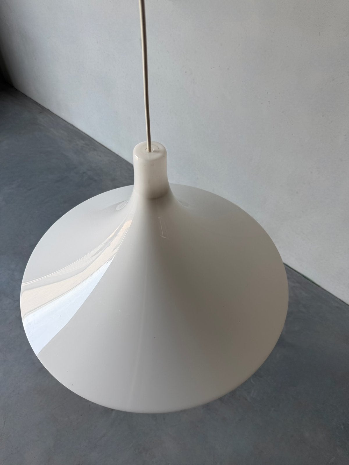 Vintage witte heksenhoed hanglamp, Enlèvement, Comme neuf