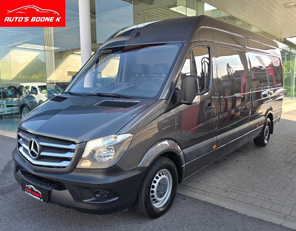 Mercedes-Benz Sprinter 62000 km / L3 H2/ Airco / 3 zit /, Auto's, Bestelwagens en Lichte vracht, Zwart, 4 cilinders, 2 deurs, Zilver of Grijs