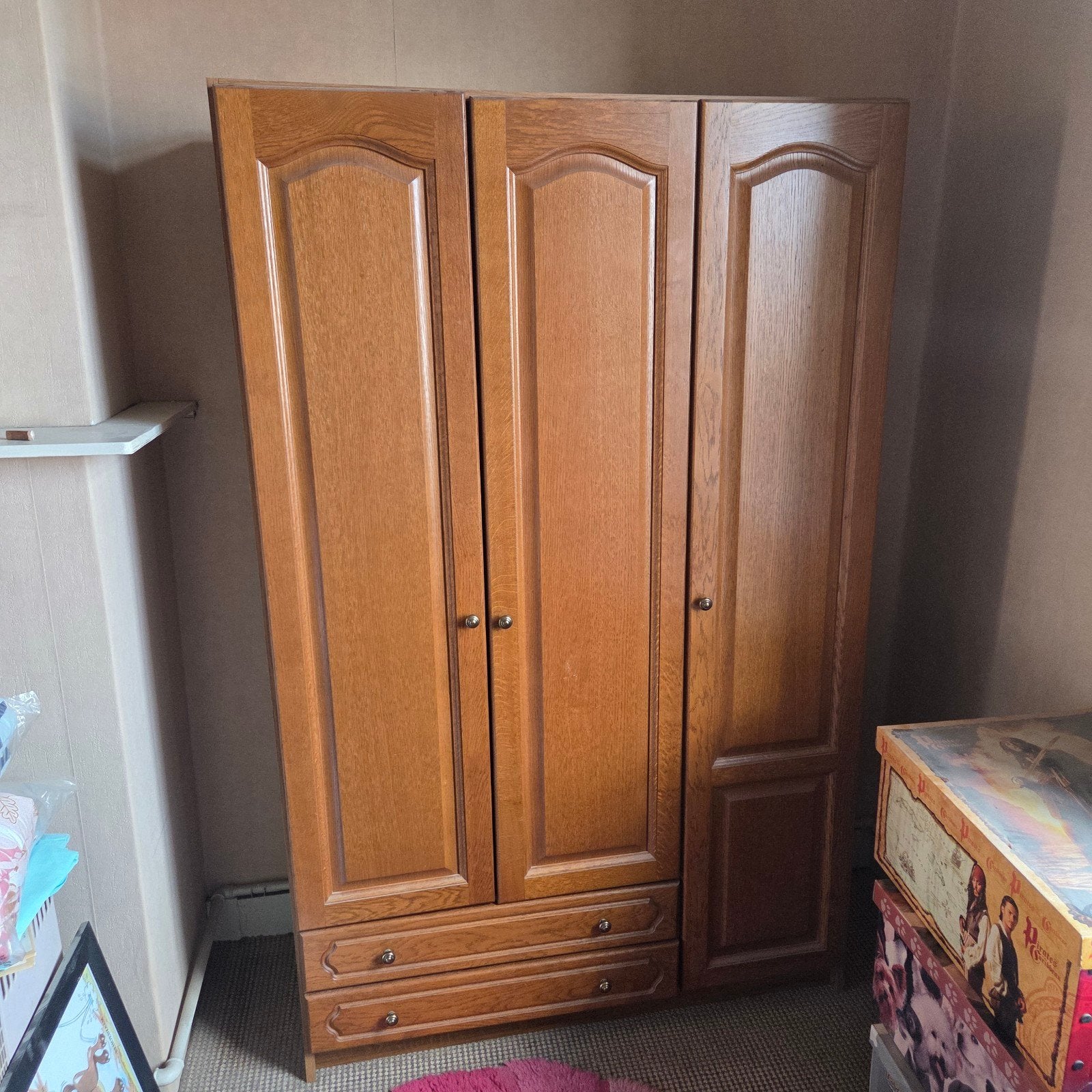 Klassieke houten kleerkast (Gent), Huis en Inrichting, Slaapkamer | Complete slaapkamers, Ophalen, Gebruikt