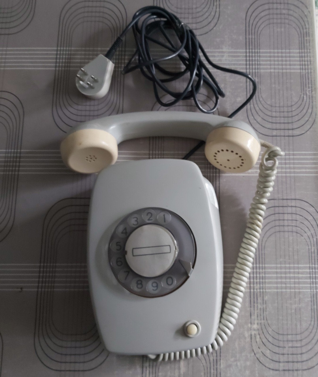 Ophangbare telefoon met schijf.grijs, Ophalen of Verzenden