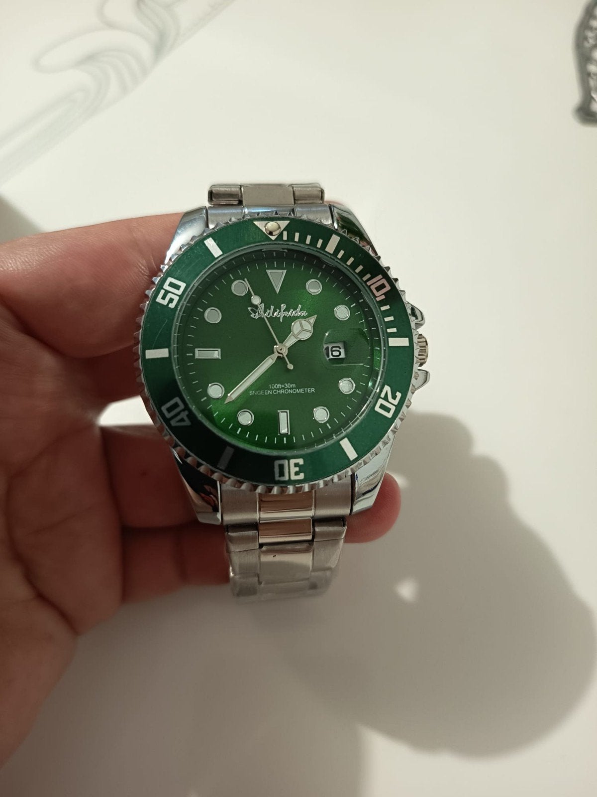 montre automatique verte, Envoi, Vert