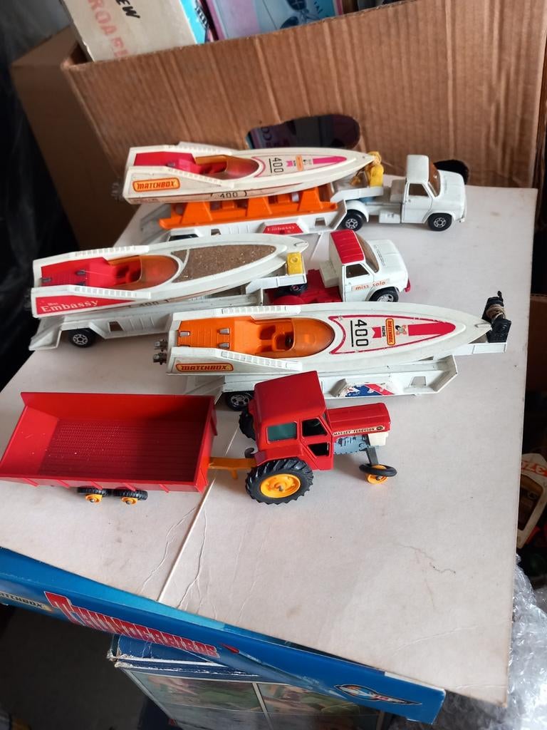 Matcbox poweboat tractor set, Verzamelen, Ophalen