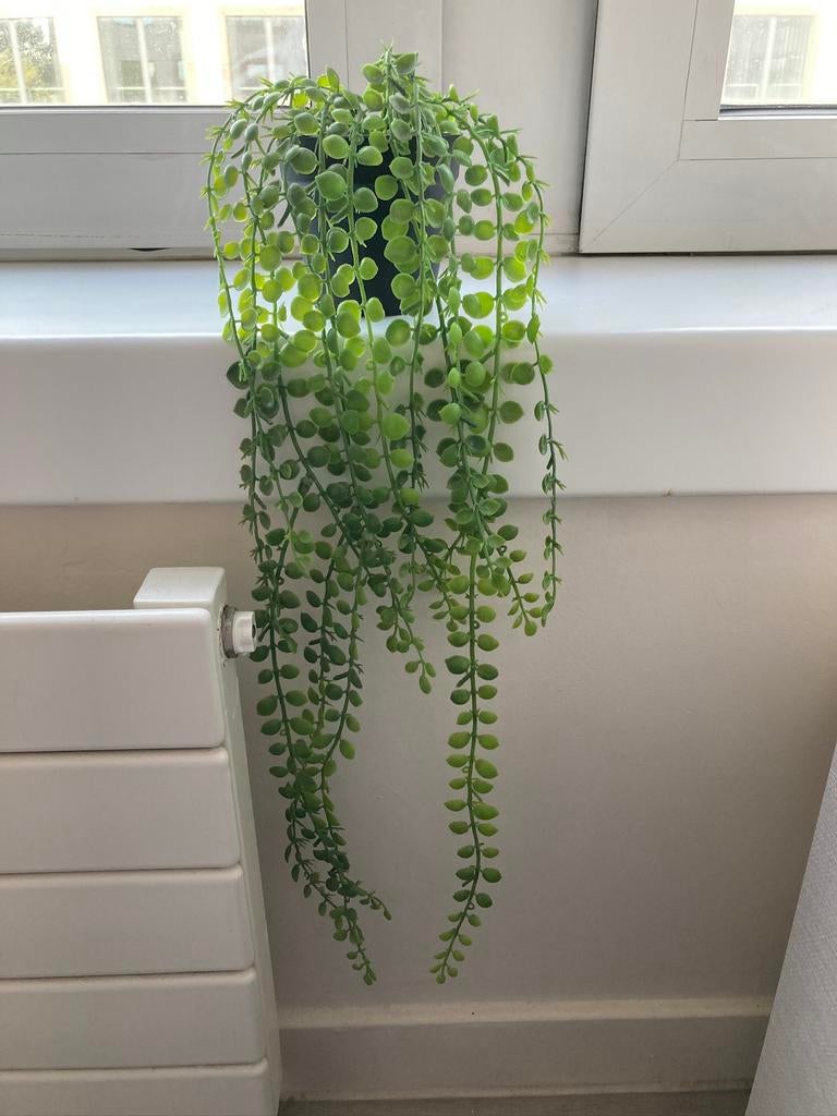 Fausse fleur pleureuse pour chambre, 15 cm, Sans entretien, Vert, Comme neuf