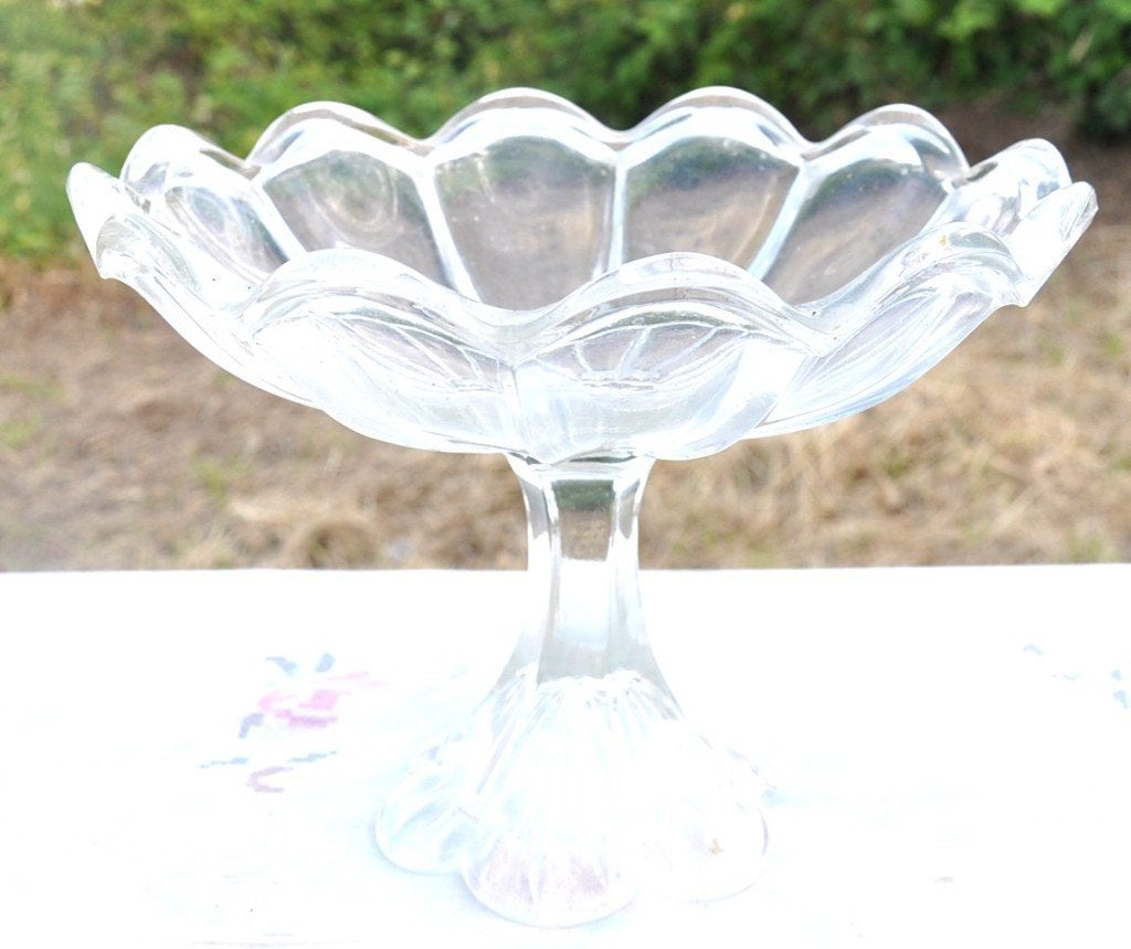 fruitier en verre sur pied, Antiquités & Art, Enlèvement ou Envoi