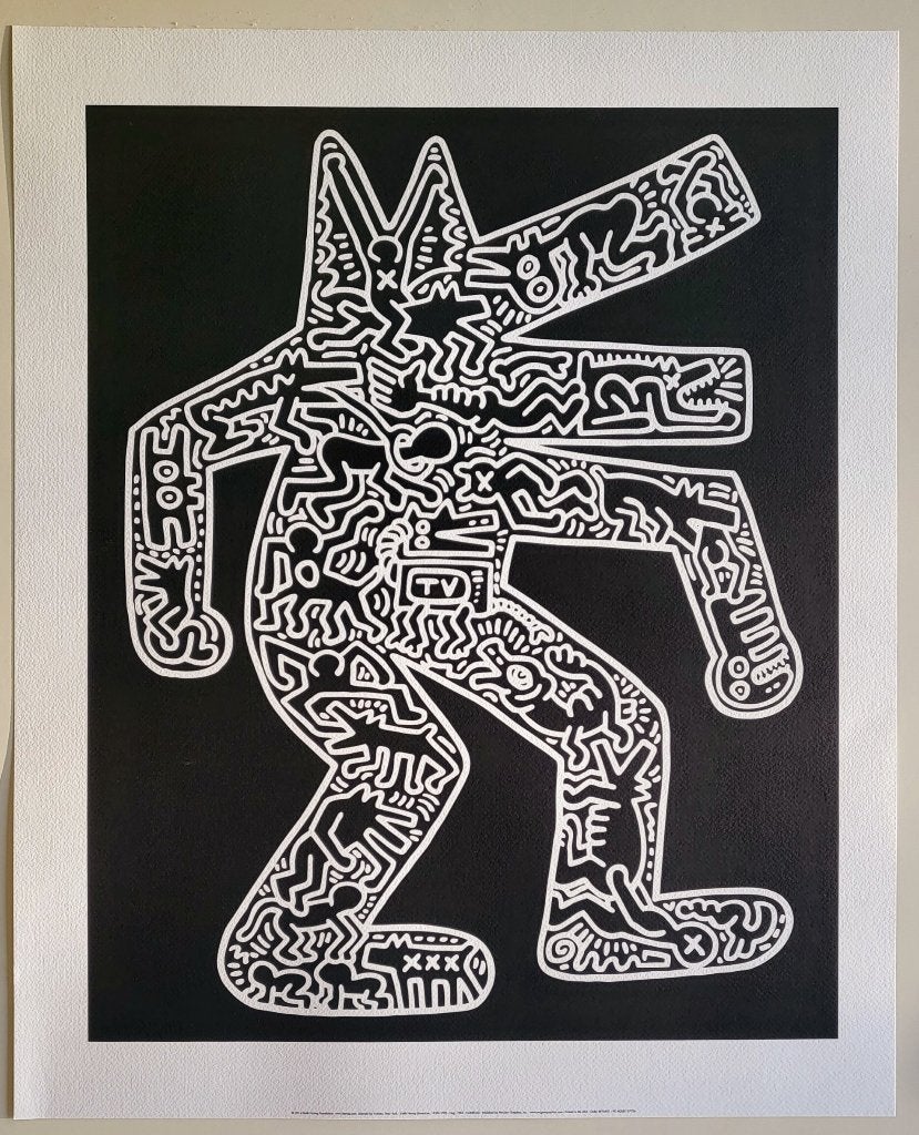 Keith Haring - Dog - Zeefdruk Foundation, Verzenden, Zeefdruk
