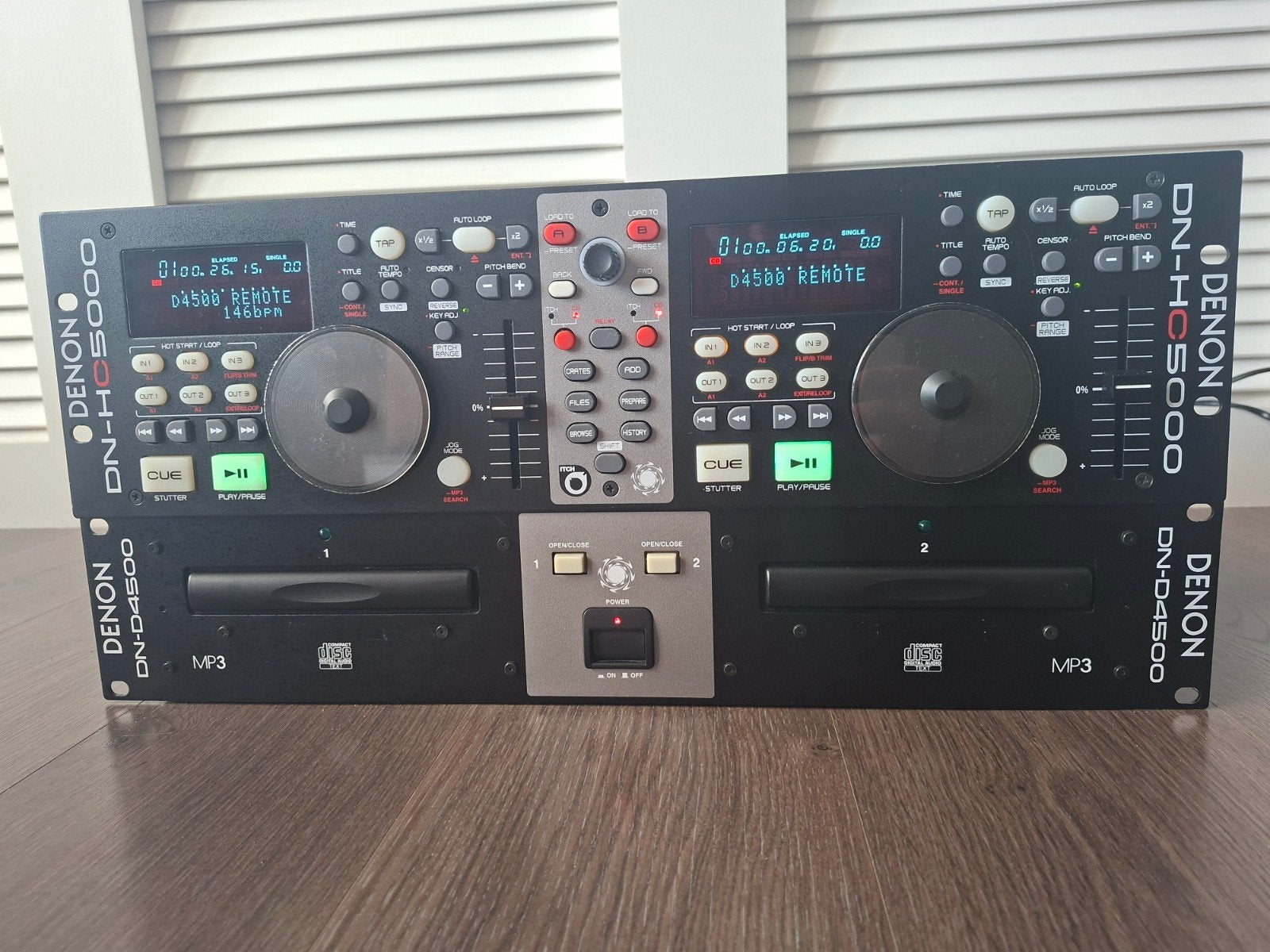 Denon dn-hc5000 + dn-d4500 dubbele cd speler / midi control, Muziek en Instrumenten, Ophalen of Verzenden, Denon