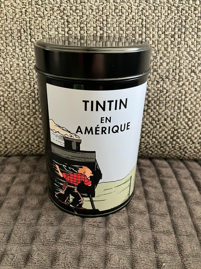 Kuifje in amerka trein doos in metaal tintin Hergé, Ophalen of Verzenden, Kuifje, Zo goed als nieuw