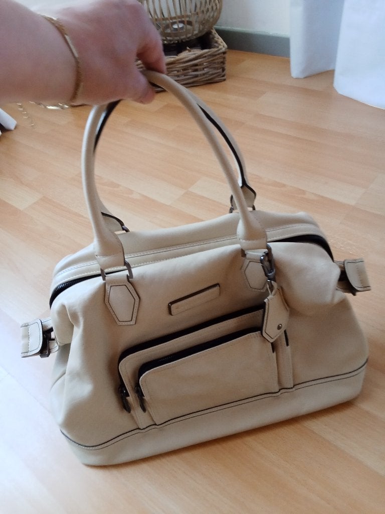 Handtas, Handtassen en Accessoires, Ophalen, Zo goed als nieuw, Beige, Handtas
