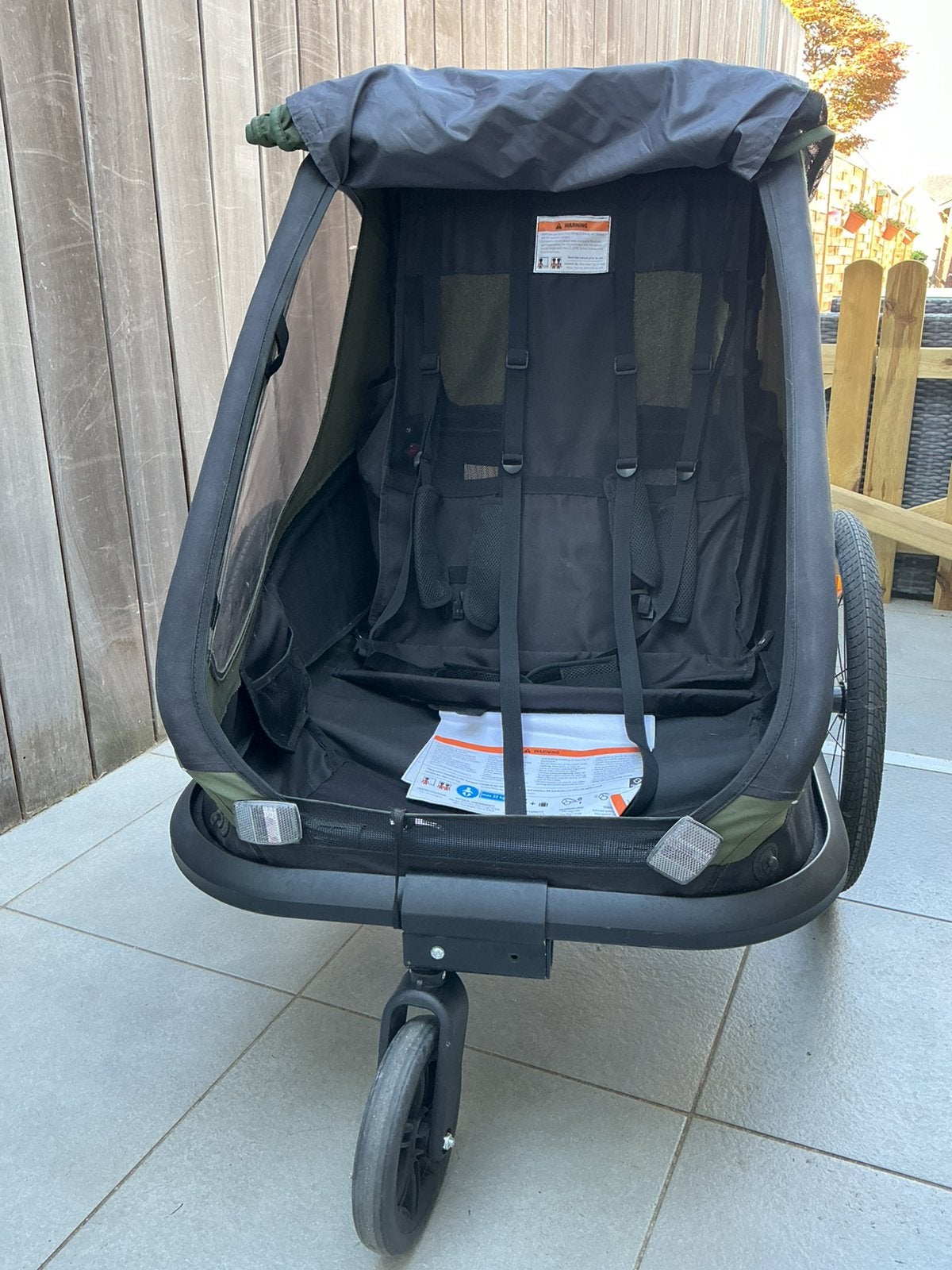 Fietskar/wandelwagen Hamax voor 2 kinderen, Fietsen en Brommers, Ophalen, Zo goed als nieuw