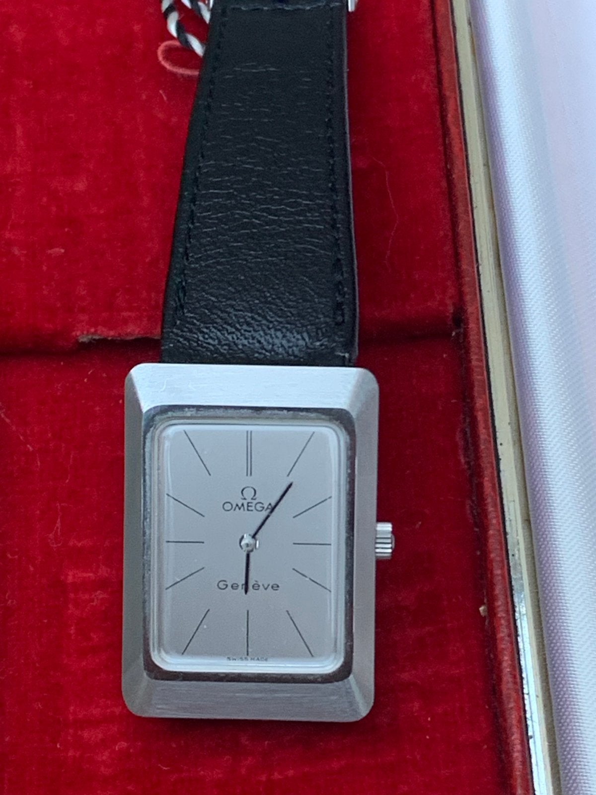 Vintage Omega Géneve Tank (1974) Gereviseerd en FullSet, Ophalen of Verzenden, Staal, Omega