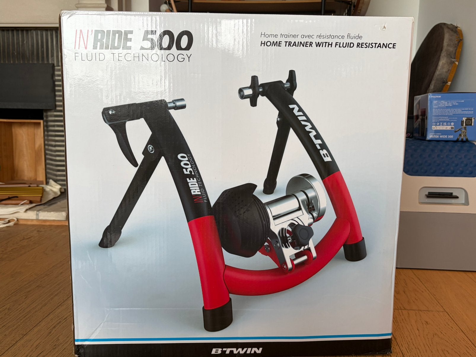 FULL conplete set: B'Twin trainer stand + tyre & casette, Enlèvement, Utilisé, Autres types