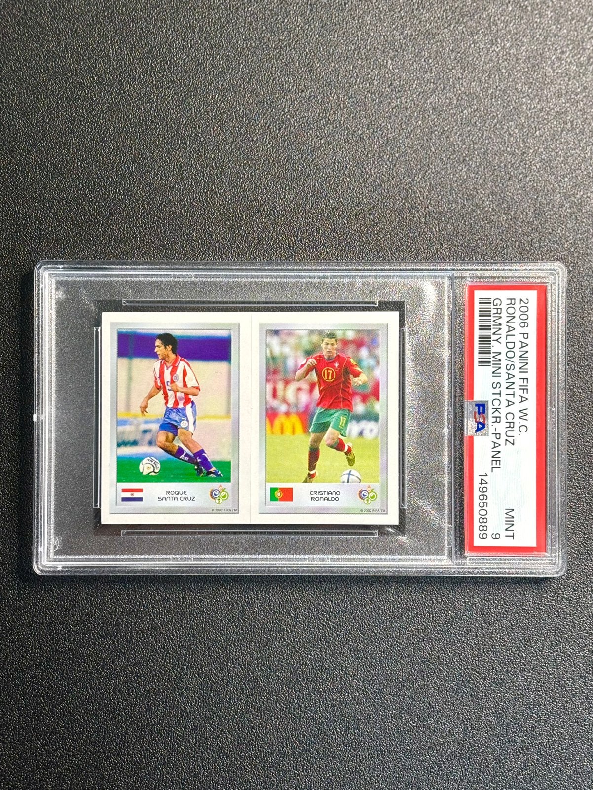 PSA 9 Cristiano Ronaldo / Cruz 2006 Panini FIFA W/C Sticker, Ophalen of Verzenden, Nieuw, Sticker