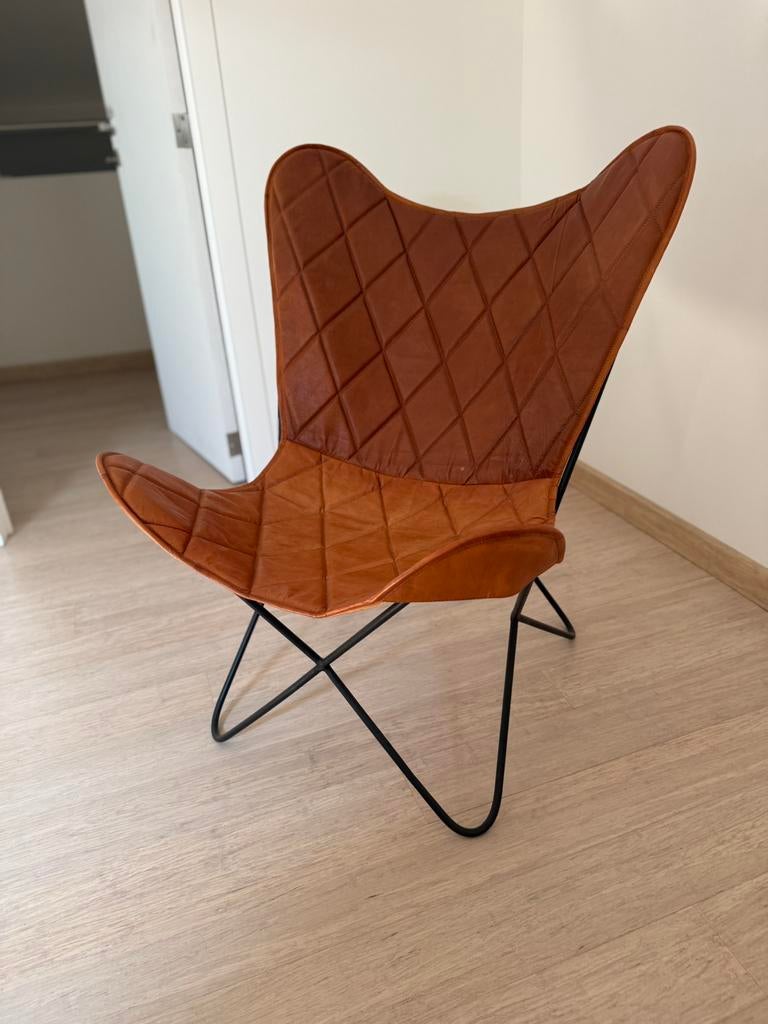 Fauteuil Faux Leer, Ophalen, Zo goed als nieuw, Leer